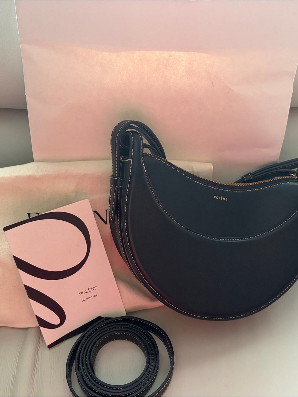 Polène Dix in smooth leather